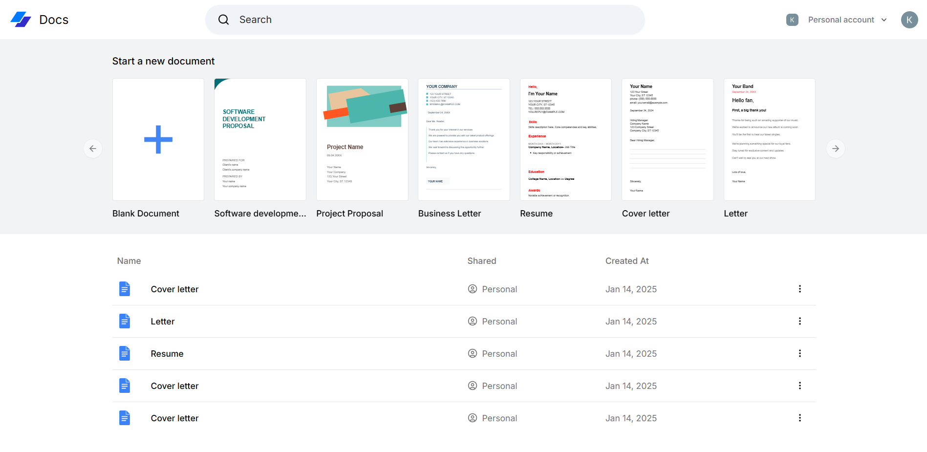 Docs project